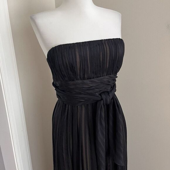 BCBGMaxazria Y2K Silk Maxi Dress size 6P Babydoll Evening Gown Fairy Whimsigoth - Picture 9 of 12